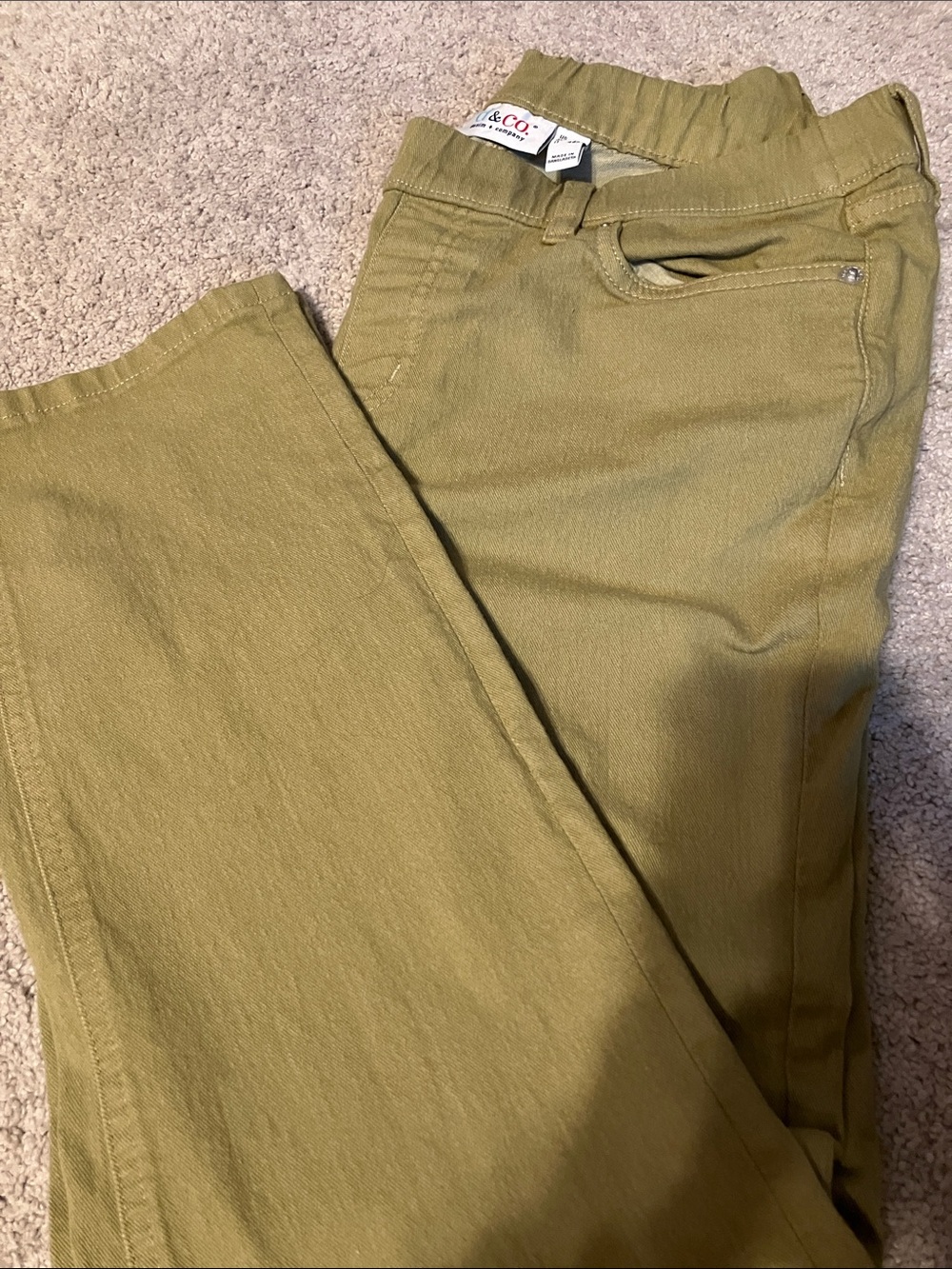 d & CO. Olive Green Women's Jeans 10P
